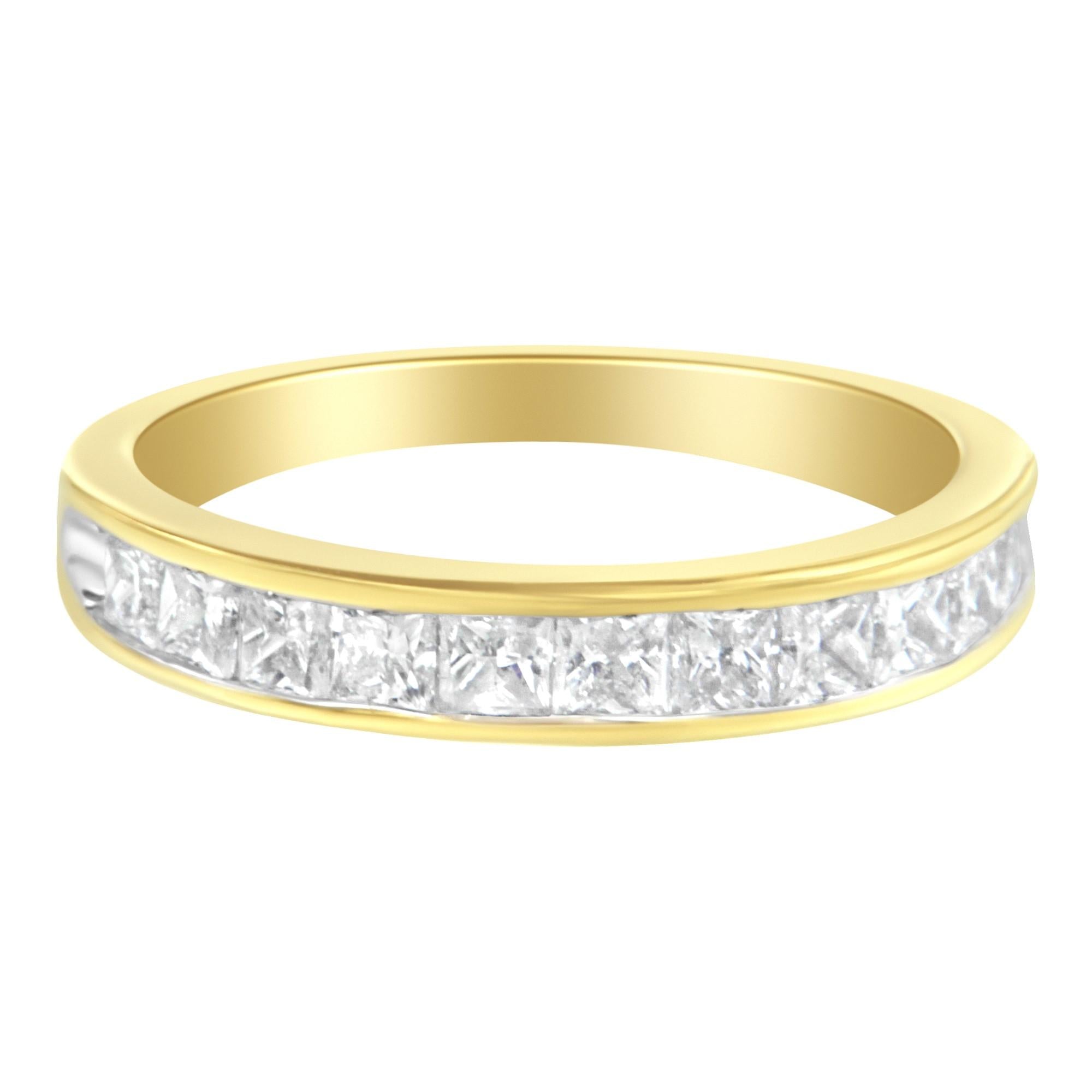 1 Ct. T.W. Diamond Channel Band Ring in 14K Yellow Gold, photo 1