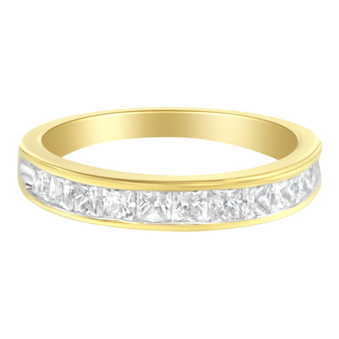 1 Ct. T.W. Diamond Channel Band Ring in 14K Yellow Gold, photo 1