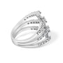 1 3/4 Ct. T.W. Diamond Multi Crossover and Split Shank Cocktail Ring in 18K White Gold, photo 2