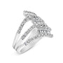 1 3/4 Ct. T.W. Diamond Multi Crossover and Split Shank Cocktail Ring in 18K White Gold, photo 4