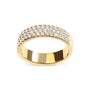Anillo de banda pavé de varias hileras con diamantes de 3/4 ct. p.t. en oro amarillo de 14K, foto 1
