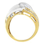 1 Ct. T.W. Channel-Set Round and Baguette-Cut Diamond Bypass Ring in 10K Two-Tone Gold, photo 2