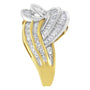1 Ct. T.W. Channel-Set Round and Baguette-Cut Diamond Bypass Ring in 10K Two-Tone Gold, photo 6