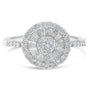 Anillo de cóctel con diamantes de 1 ct. p.t. en oro blanco de 10K, color H-I, claridad SI2-I1, foto 1