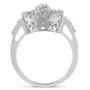 Anillo de cóctel con diamantes de 1 ct. p.t. en oro blanco de 10K, color H-I, claridad SI2-I1, foto 2