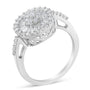 Anillo de cóctel con diamantes de 1 ct. p.t. en oro blanco de 10K, color H-I, claridad SI2-I1, foto 5