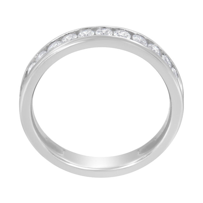 Anillo de banda con diamantes de 1/2 ct. p.t. en oro blanco de 14K, foto 2