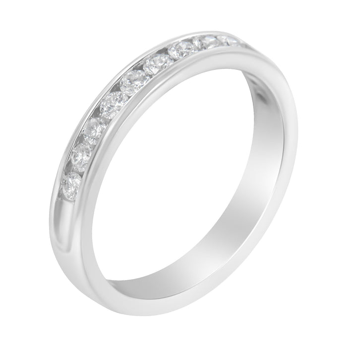 Anillo de banda con diamantes de 1/2 ct. p.t. en oro blanco de 14K, foto 5