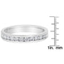 Anillo de banda con diamantes de 1/2 ct. p.t. en oro blanco de 14K, foto 6