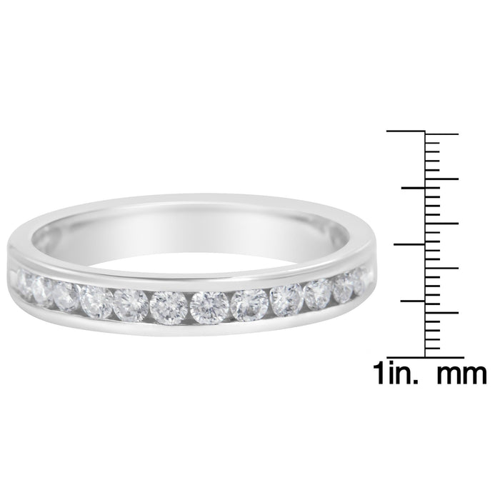 Anillo de banda con diamantes de 1/2 ct. p.t. en oro blanco de 14K, foto 6