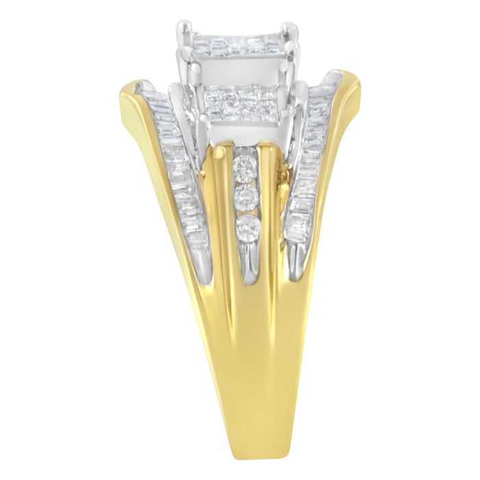Anillo con diamantes de 1 ct. p.t. en oro de dos tonos de 10K, foto 5