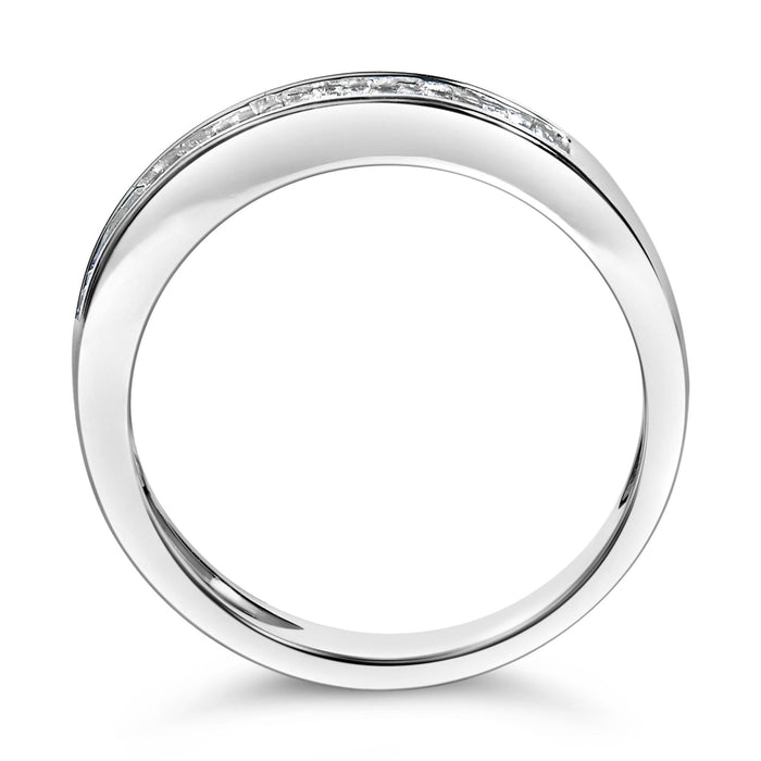 1/3 Ct. T.W. Baguette-Cut Diamond Channel-Set Stackable Wedding Ring in Sterling Silver, photo 6