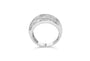 Anillo de cóctel abovedado de 6 hileras con engaste de canal y diamantes baguette de 1 ct. p.t. en plata de ley, foto 6