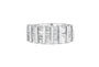 1 Ct. T.W. Baguette-Cut Diamond Vertical Channel Fluted Multi-Row Wedding Ring in Sterling Silver, photo 2