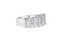 1 Ct. T.W. Baguette-Cut Diamond Vertical Channel Fluted Multi-Row Wedding Ring in Sterling Silver, photo 4