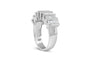 1 Ct. T.W. Baguette-Cut Diamond Vertical Channel Fluted Multi-Row Wedding Ring in Sterling Silver, photo 5