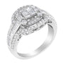 1 1/4 Ct. T.W. Diamond Cocktail Ring in 14K White Gold, photo 4