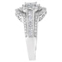 1 1/4 Ct. T.W. Diamond Cocktail Ring in 14K White Gold, photo 6