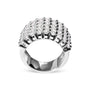 Anillo de banda de 5 hileras con diamantes de 4 ct. p.t. en oro blanco de 14K, foto 4