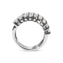 Anillo de banda de 5 hileras con diamantes de 4 ct. p.t. en oro blanco de 14K, foto 5