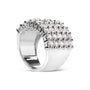 Anillo de banda de 5 hileras con diamantes de 4 ct. p.t. en oro blanco de 14K, foto 2