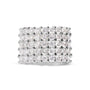 Anillo de banda de 5 hileras con diamantes de 4 ct. p.t. en oro blanco de 14K, foto 1