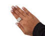 Anillo de banda de 5 hileras con diamantes de 4 ct. p.t. en oro blanco de 14K, foto 3