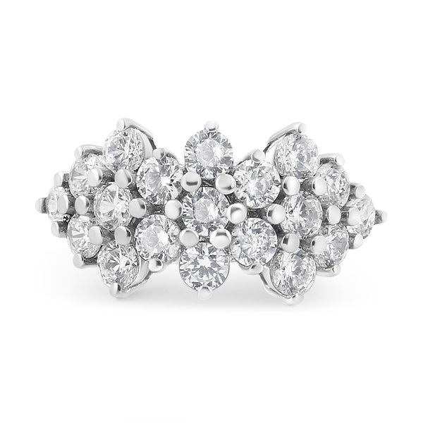 4 Ct. T.W. Diamond Multi Row Scatter Band Ring in 14K White Gold, photo 2