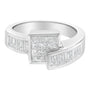 1 1/3 Ct. T.W. Princess and Baguette-Cut Diamond Ring in 14K White Gold, photo 1