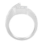 1 1/3 Ct. T.W. Princess and Baguette-Cut Diamond Ring in 14K White Gold, photo 2