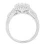 1 Ct. T.W. Princess, Baguette and Round Diamond Cluster Ring in 10K White Gold, photo 2