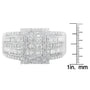 1 Ct. T.W. Princess, Baguette and Round Diamond Cluster Ring in 10K White Gold, photo 6