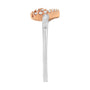 1/5 Ct. T.W. Diamond Two-Tone Open Heart Promise Ring in 10K Rose Gold over Sterling Silver, photo 6