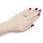 Anillo de racimo floral con banda en espiral de tres hileras con diamantes de 1 ct. p.t. en oro amarillo de 14K, foto 3