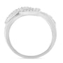 1/8 Ct. T.W. Diamond Open Heart Leaf Curvy Bypass Accent or Promise Ring in Sterling Silver, photo 4