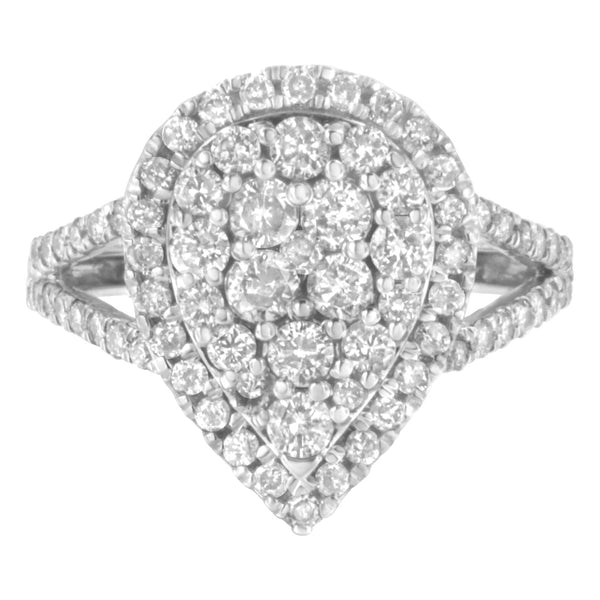 1 1/2 Ct. T.W. Diamond Cluster Ring in Sterling Silver, photo 1