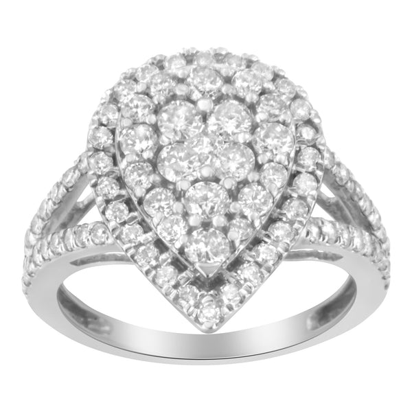 1 1/2 Ct. T.W. Diamond Cluster Ring in Sterling Silver, photo 2