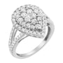 1 1/2 Ct. T.W. Diamond Cluster Ring in Sterling Silver, photo 4