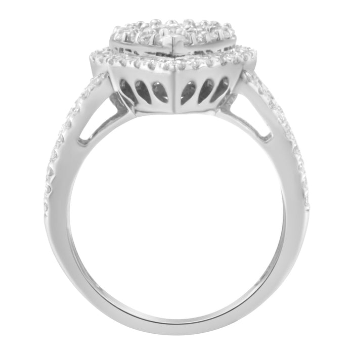 1 1/2 Ct. T.W. Diamond Cluster Ring in Sterling Silver, photo 5