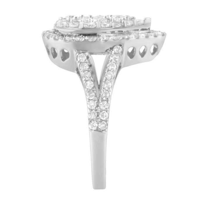 1 1/2 Ct. T.W. Diamond Cluster Ring in Sterling Silver, photo 6