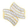 Anillo bypass con diamantes de 1 1/7 ct. p.t. en oro amarillo de 10K, foto 4
