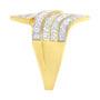 Anillo bypass con diamantes de 1 1/7 ct. p.t. en oro amarillo de 10K, foto 5