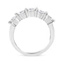 Anillo de banda de 5 piedras con diamantes de talla brillante redonda de 1 ct. p.t. en oro blanco de 14K, foto 4