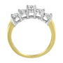 Anillo de 5 piedras con diamantes de 1 ct. p.t. en oro de dos tonos de 14K, foto 4