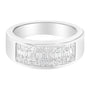 Anillo con diamantes talla princesa y baguette de 1 ct. p.t. en oro blanco de 14K, foto 1
