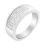 Anillo con diamantes talla princesa y baguette de 1 ct. p.t. en oro blanco de 14K, foto 2