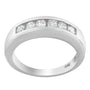 Anillo de banda de canal con diamantes de 3/4 ct. p.t. en oro blanco de 14K, foto 1