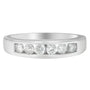 Anillo de banda de canal con diamantes de 3/4 ct. p.t. en oro blanco de 14K, foto 3
