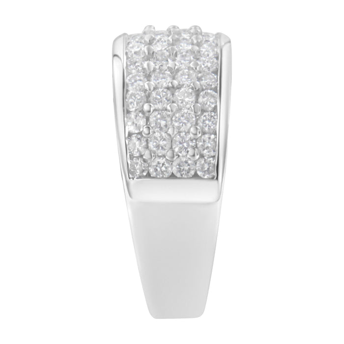 1 Ct. T.W. Round-Cut Diamond Wide Four-Row Band Ring in 14K White Gold, photo 5
