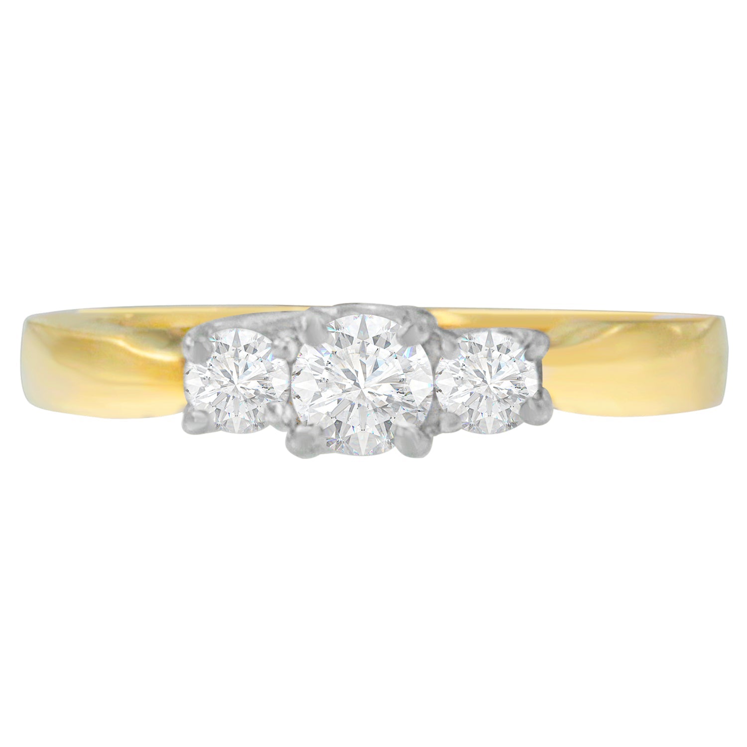 1/2 Ct. T.W. Round-Cut Diamond Ring in 14K Two-Tone Gold, photo 1
